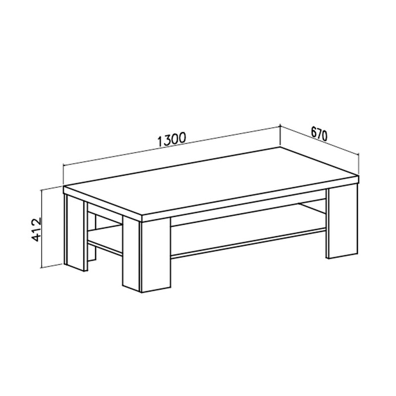 Four Leg Coffee Table with Storage