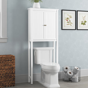 Belz 27" Wide 65" Height Traditional Style Over The Toilet Organizer With A Hutch And 2 Doors