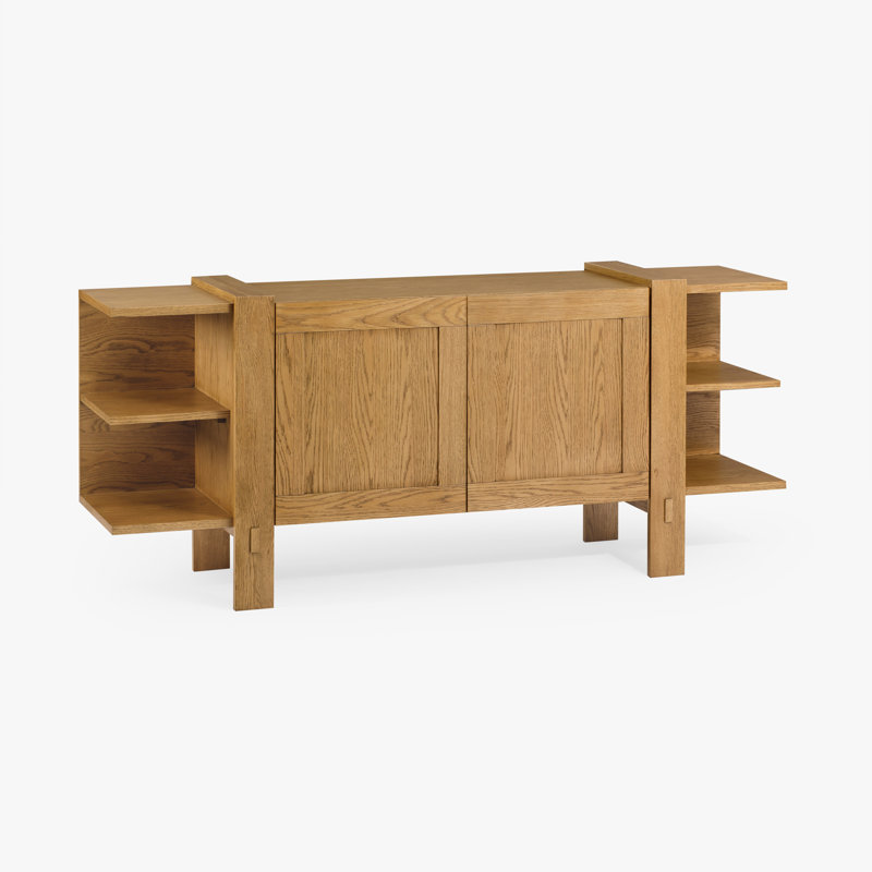 Buffet en bois massif 72 "avec portes fermées magnétiques Saint-Sébastien