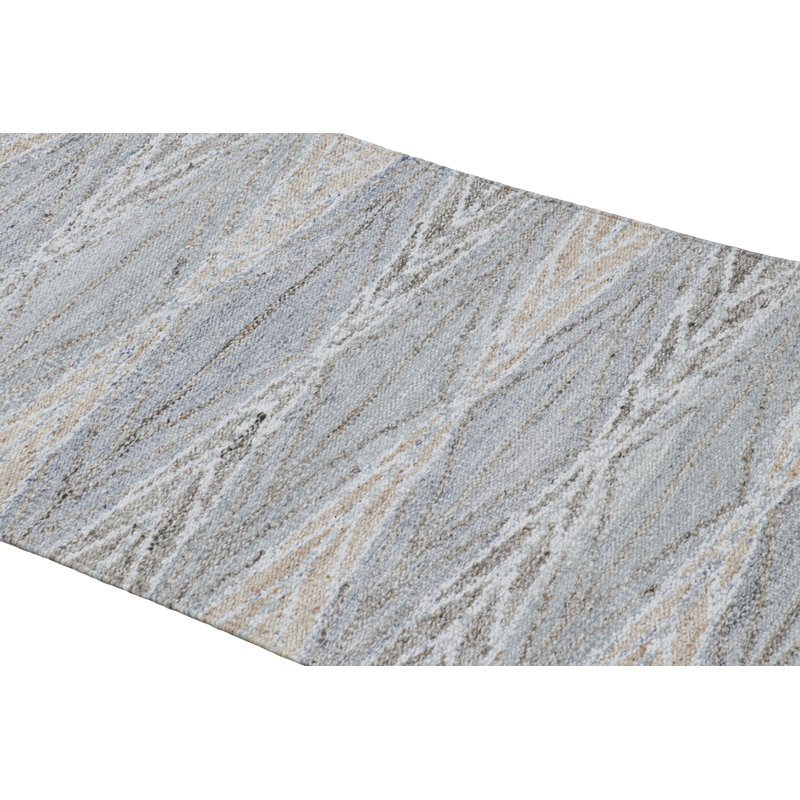 Scandinavian Wool Geometric Area Rug, Runner 2'6" x 10'