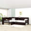 Lit plateforme simple en bois en L avec 1 tiroir, lit gigogne simple et tablettes-2071035180