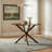 Roundhill Furniture Rosalina Round Dining Table, Walnut Finish