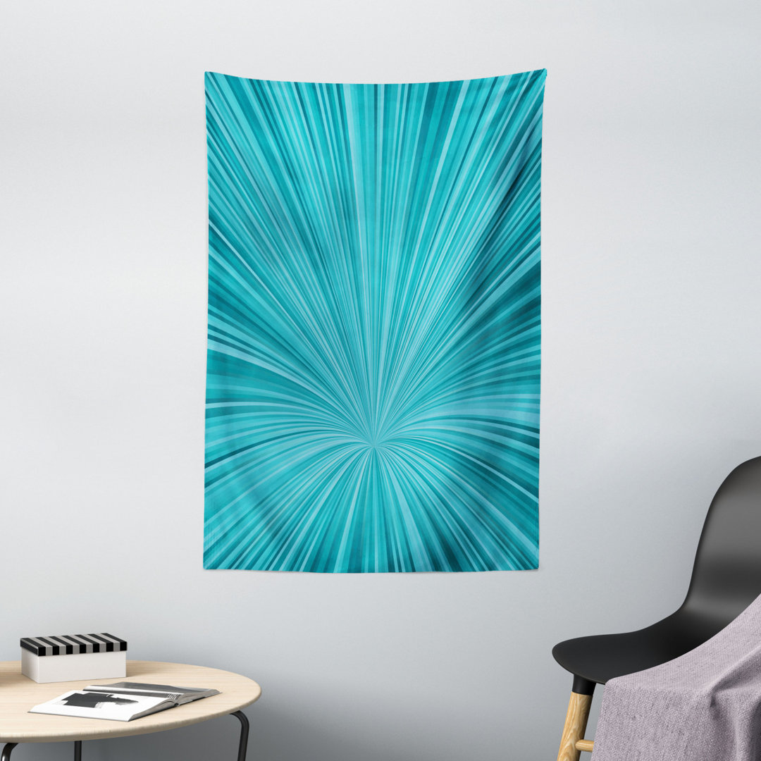 Wandbehang Abstrakt Wirbel Design mit Feuerwerk Feier Monochrom