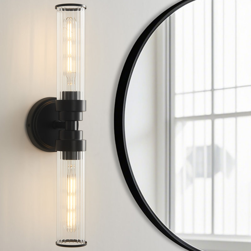 Luminaire de salle de bain à 2 lumières à intensité variable Mercer41 Nanango - Conforme à l'humidité, compatible avec les DEL, installation en 15 minutes