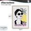 «The Rebel Muse», reproduction sous verre encadrée, design par Andrea Haase-414566898-414566896