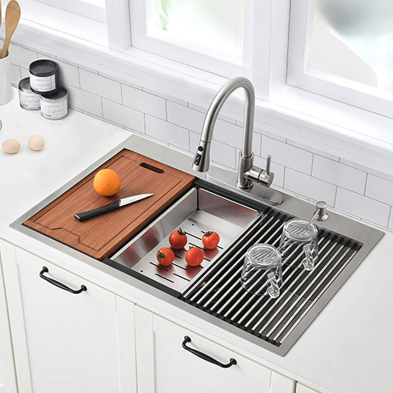 33 " L Drop-In Single Bowl Stainless Steel Kitchen Sink