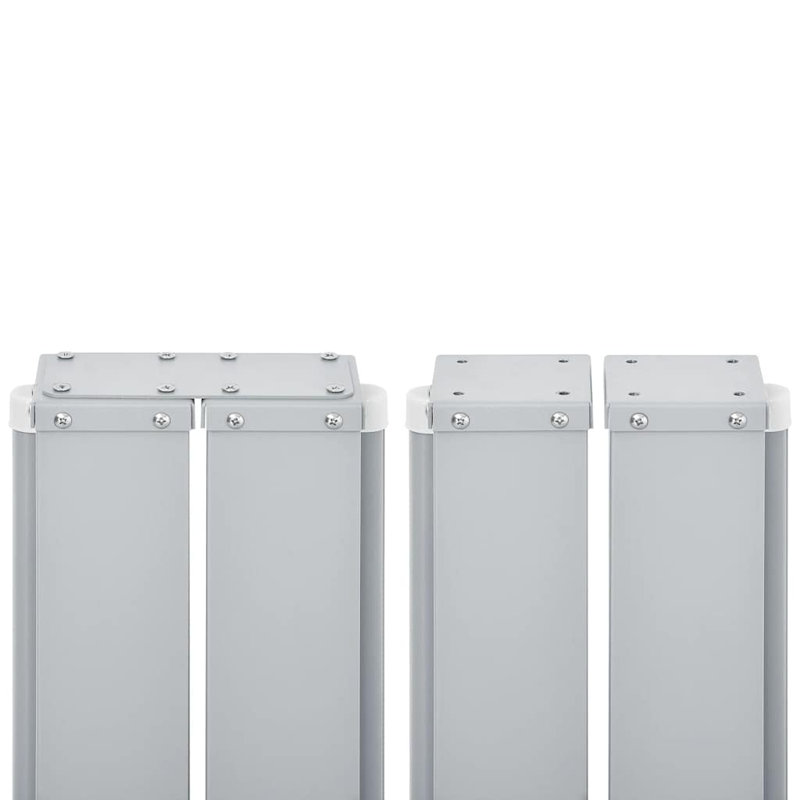 Paravent rétractable avec auvent pliant, Anthracite, H 39,4 po x l 393,7 po