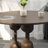 Amberly 47"/53"/59" Dark Walnut Round Solid Wood Dining Table with Unique Base Seats 4/6/8 for Kitchen Living Room, One-step Installation-1171025172