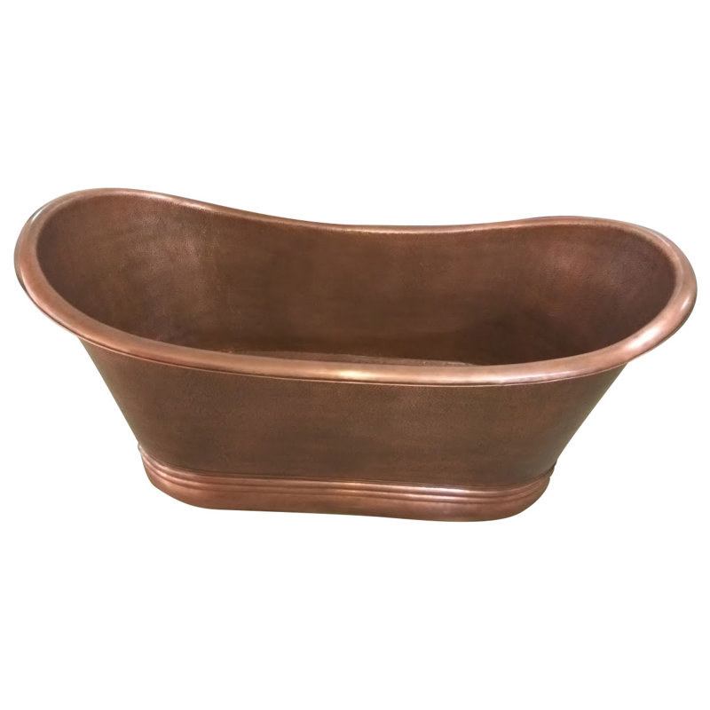 1803mm x 711mm Freestanding Soaking Copper Bathtub