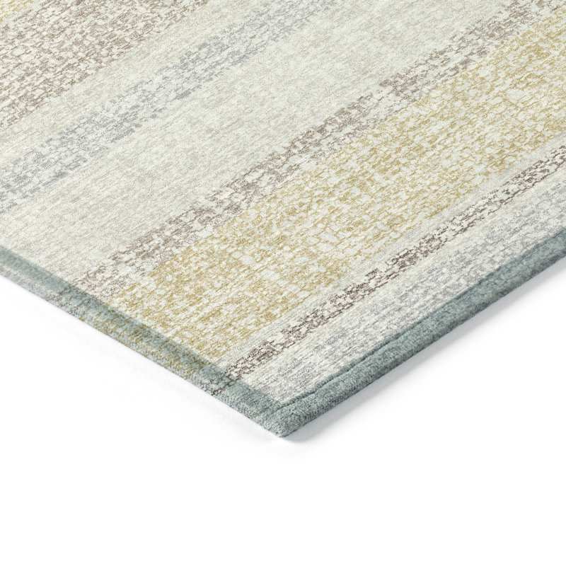 Tapis ivoire Xhevrie intérieur / extérieur lavable à la machine, Rectangle 9 pi x 12 pi