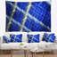 Tapisserie bleue abstraite en métal-28496632