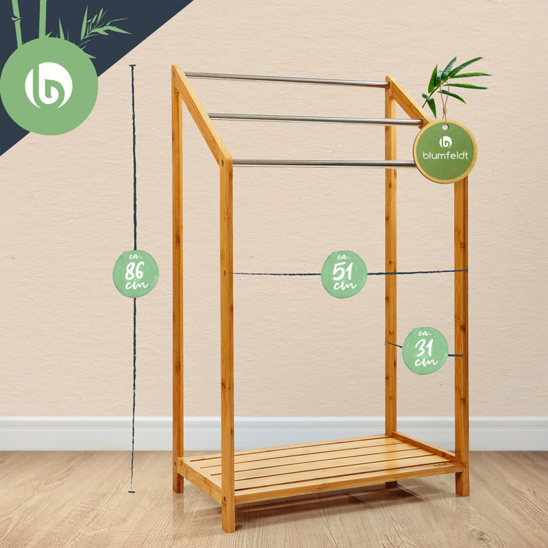 Wood 3 Towel Stand