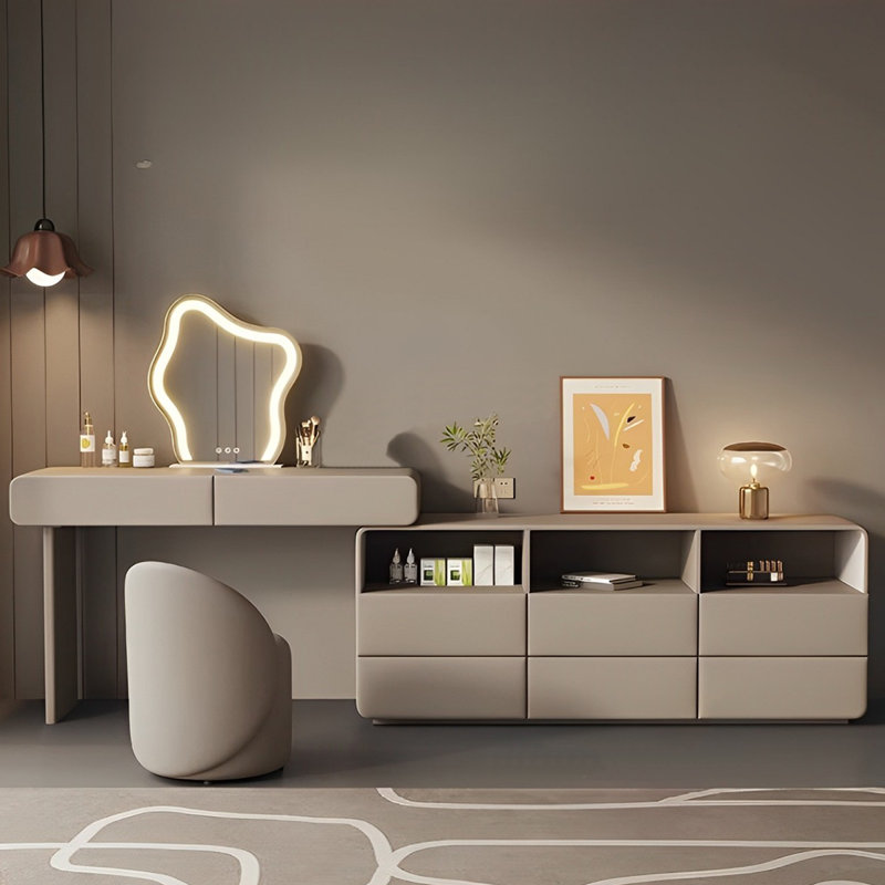 Modern light luxury solid wood bedroom dresser