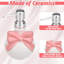 Ensemble d'accessoires de salle de bain en céramique rose 3 pièces pour comptoir, distributeur de savon, porte-brosse à dents, porte-savon, lavabo pour salle de bain