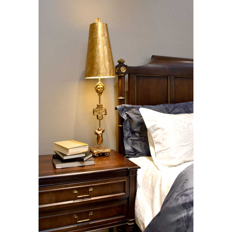 Fragment 40" Table Lamp, Aged Gold
