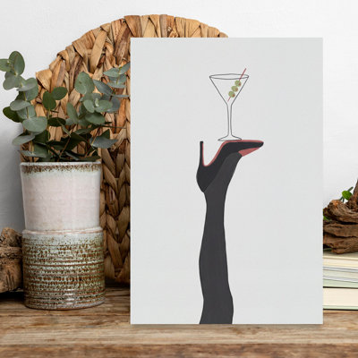 Martini High Heel Style by Andreas Magnusson - Wrapped Canvas Print