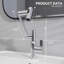 Robinet de lavabo de salle de bain chromé avec fonction de pulvérisation et affichage de la température pour interrupteur antidérapant et rotatif à 360 °-117992833