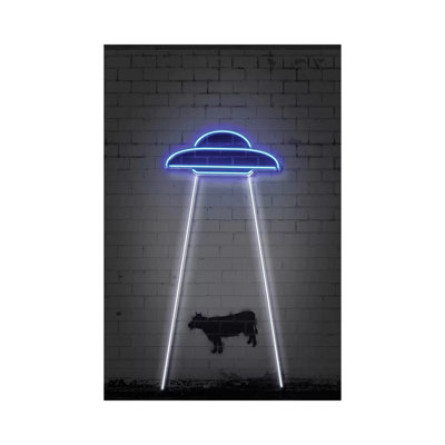 UFO 1 Piece Wrapped Canvas Wall Art