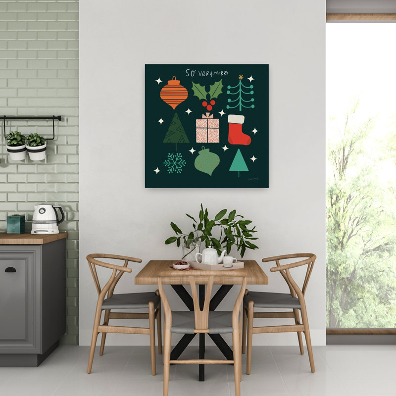 «Winter Cheer III», arbre contemporain abstrait, art mural, H 32 po x l 32 po