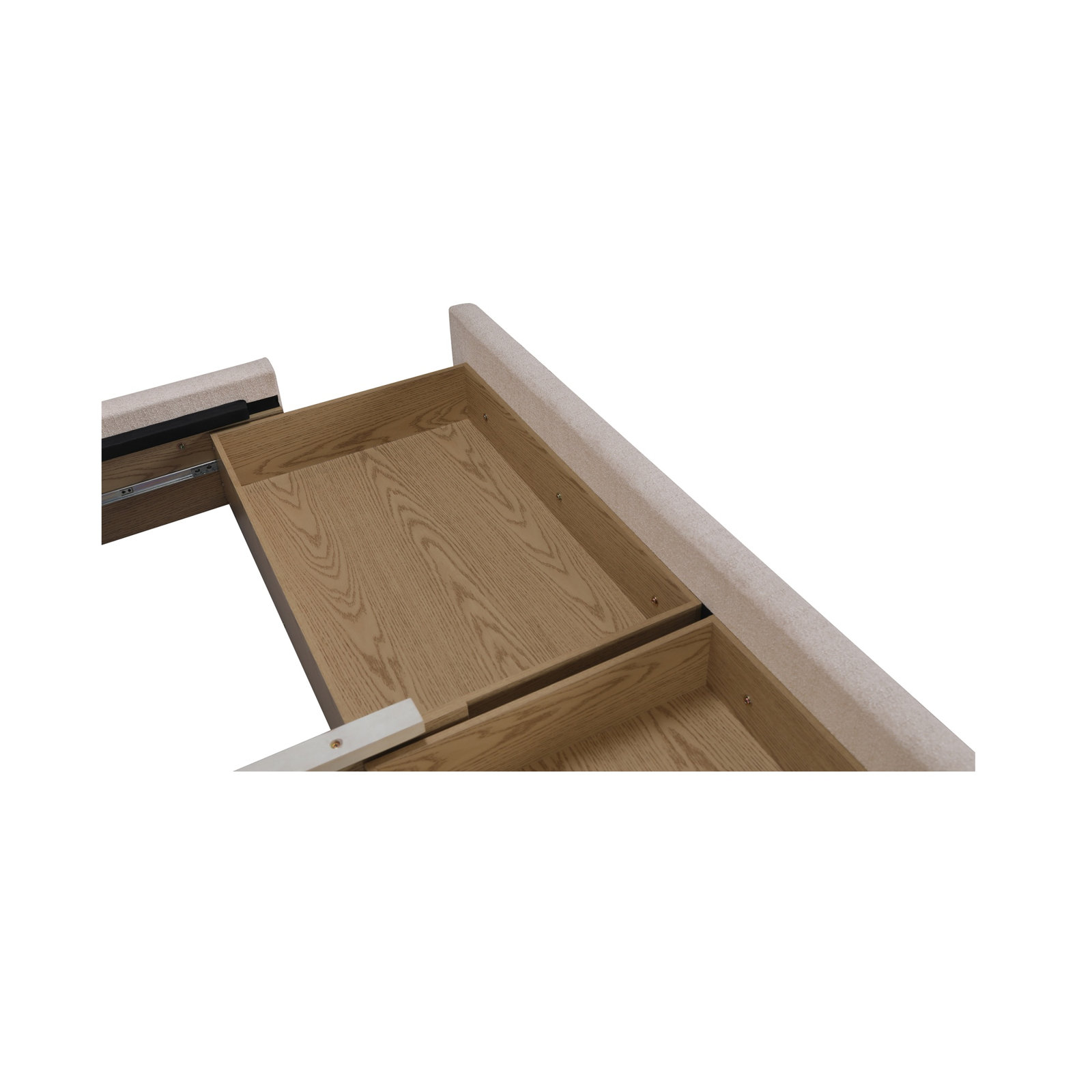 Lift-Up Storage Platform Bed, Beige, Queen