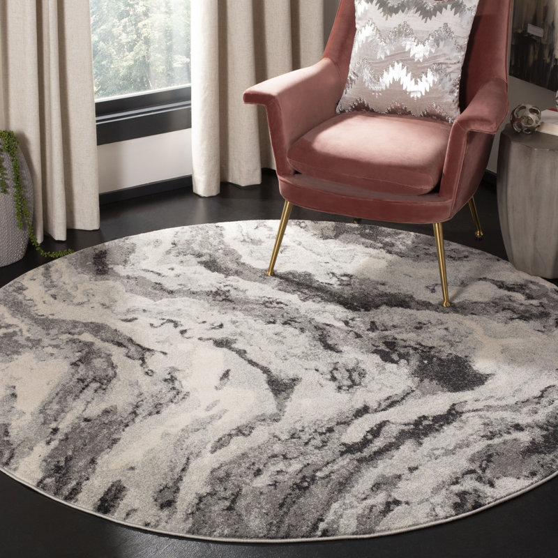 Faustina Performance Abstract Rug, Round 6'7"