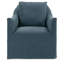 Mocha Noel Slipcovered Swivel Chair-1007870589