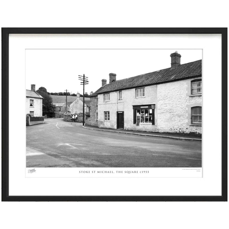 Stoke St Michael, The Square C1955 - Single Picture Frame Print, 45cm H x 60cm W x 2.3cm D
