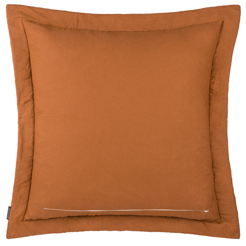 Palmeria Rust Square Cushion Cover, Rust