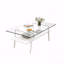 Table basse rectangulaire avec plateau en verre trempé et pieds en métal blanc moderne-2102453253-2102453274