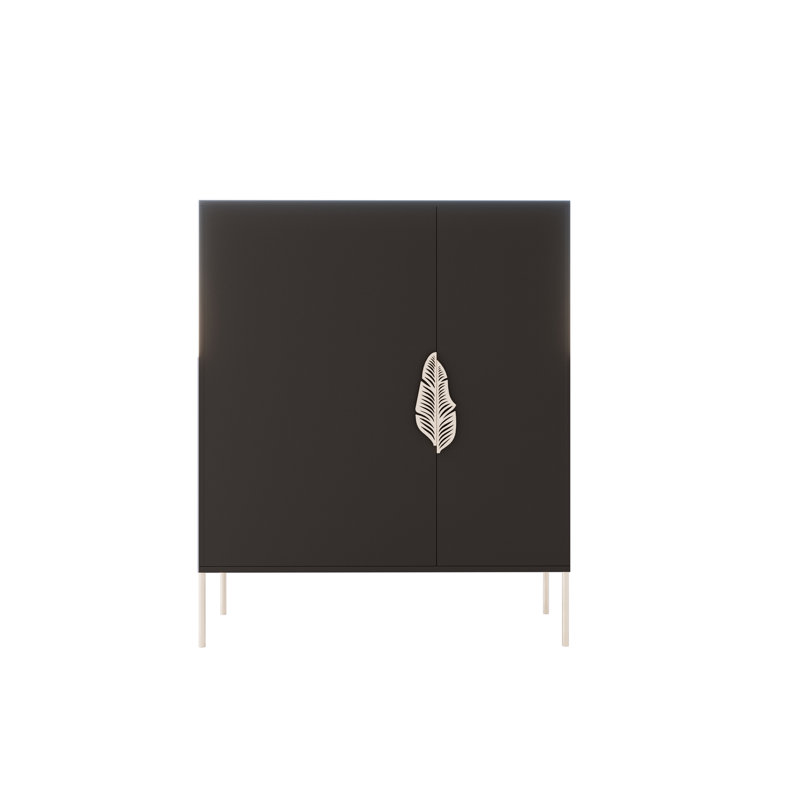 Phillipsburg 8 Pair Shoe Storage Cabinet, Black