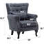 Fauteuil à oreilles touffeté-554758152