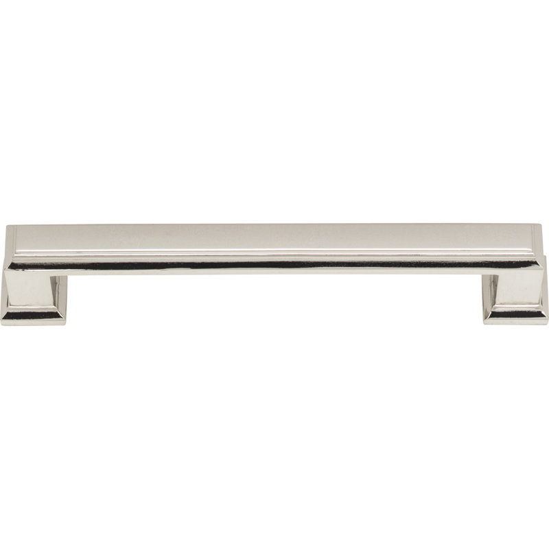 Polished Nickel Modern Bar Handle with Mounting Hardware