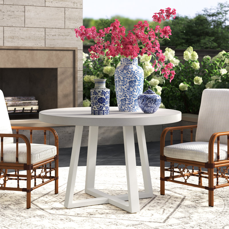 Brahear Metal Outdoor Dining Table , 47.25'' in. W 47.25'' in. D