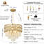  4-Light Round Pendant Ceiling Light with K9 Crystal Drops
