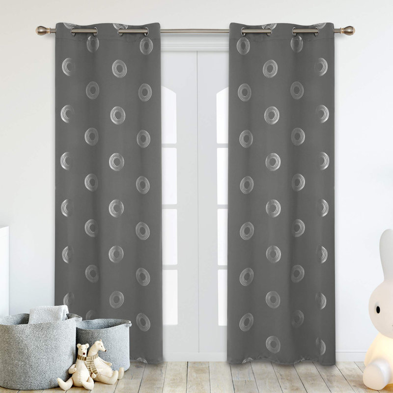 Aquira Room Darkening Curtain Pair, Light Gray, 42" W x 95" L
