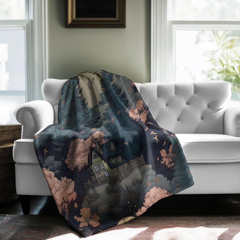 Jeté Country Haven Getaway - 1 pièce Sherpa Bla Premium, L 50 po x L 60 po