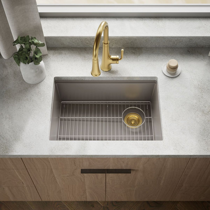 Billings Undermount Single-Bowl Kitchen Sink, Beige