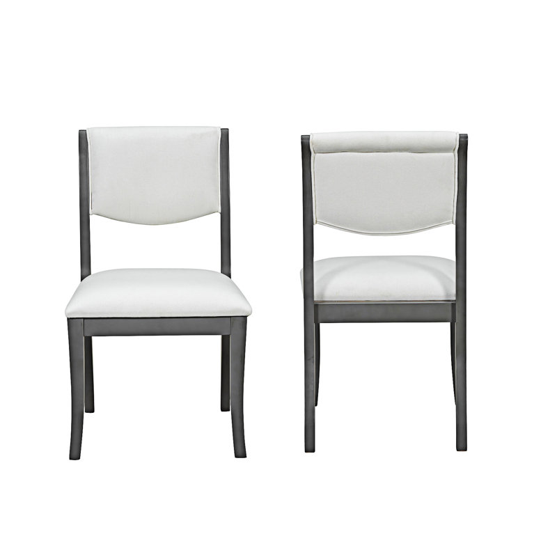Chaise d'appoint rembourrée (ensemble de 2), Gris