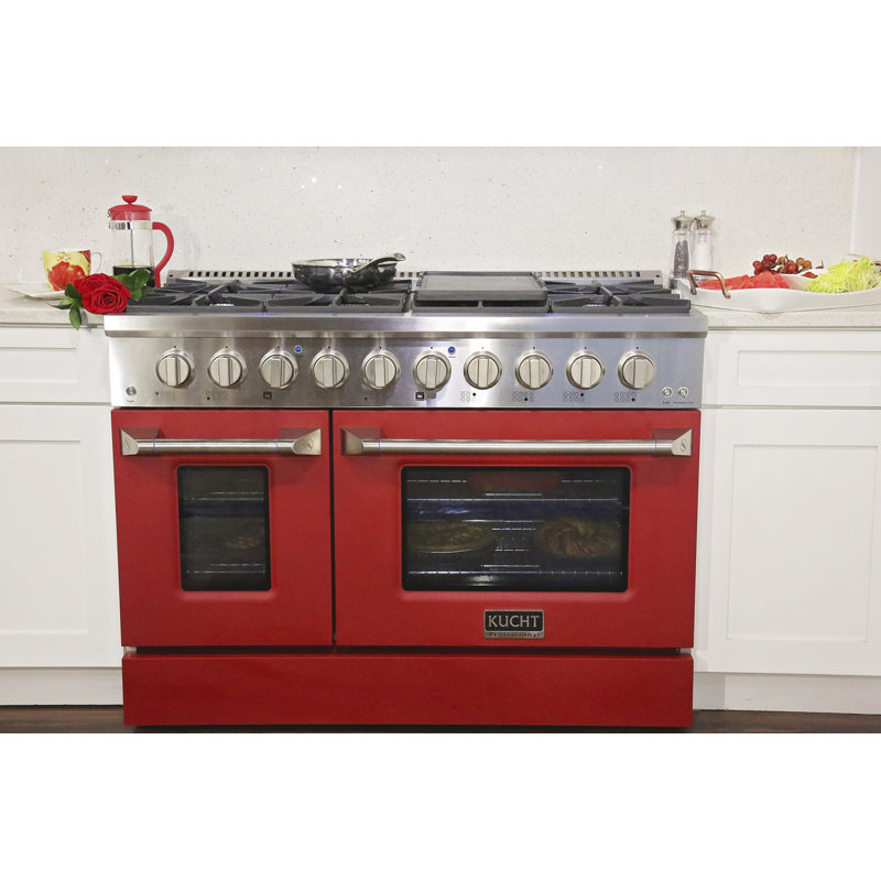 48" 6.7 Cu. ft Freestanding Gas, Liquid Propane, Red