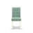 5 Piece Dining Table Set consists of a Mid Century Modern Table and 4 Willow Green Polyester Fabric Dinner Chairs, Linen White-1450313776-1450313781-1412035411