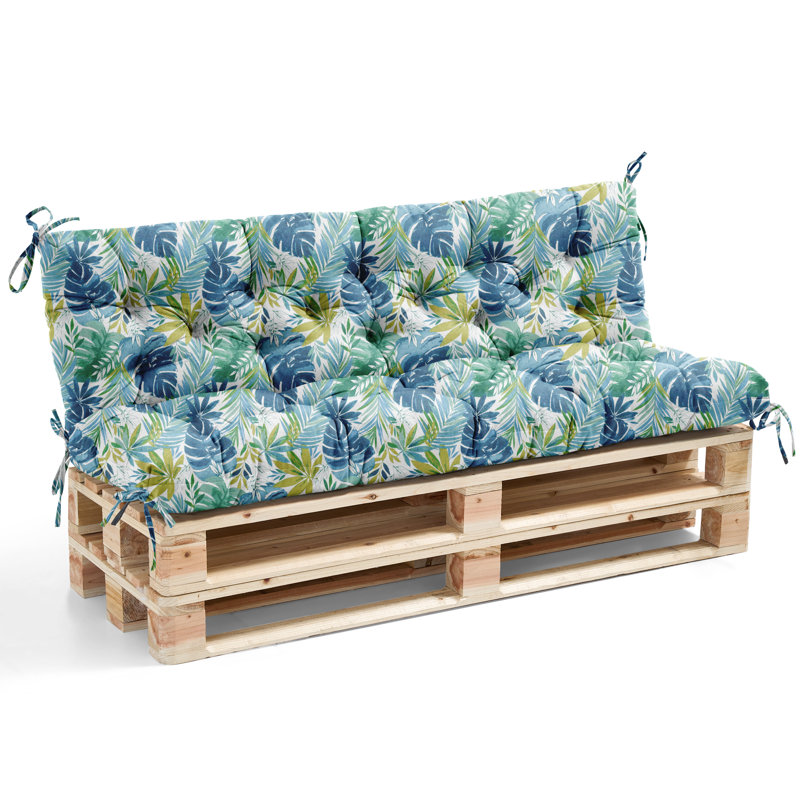  Waterproof Outdoor Bench Cushion Set With Backrest 60"X40"X4", Patio Seat Cushion For Lounger, Swing & Hammock, All-Weather High-Density Foam Outdoor Cushion For Garden Porch Poolside,Floral