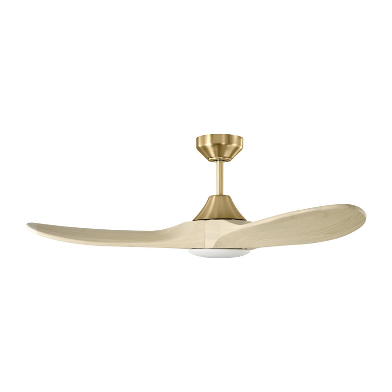 Visual Comfort Fan Maverick Smart 44 LED Indoor Ceiling Fan with Threaded Downrod, Dark Walnut blades and Handheld Remote