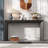 Elegant Console Table With Natural Grain Patterns And Sturdy Legs-1893603842
