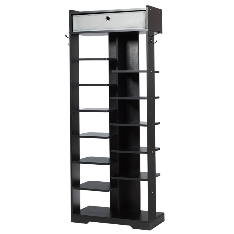 13 Pair Shoe Rack, Black