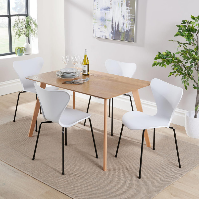 Velva 4 - Person Dining Set, White