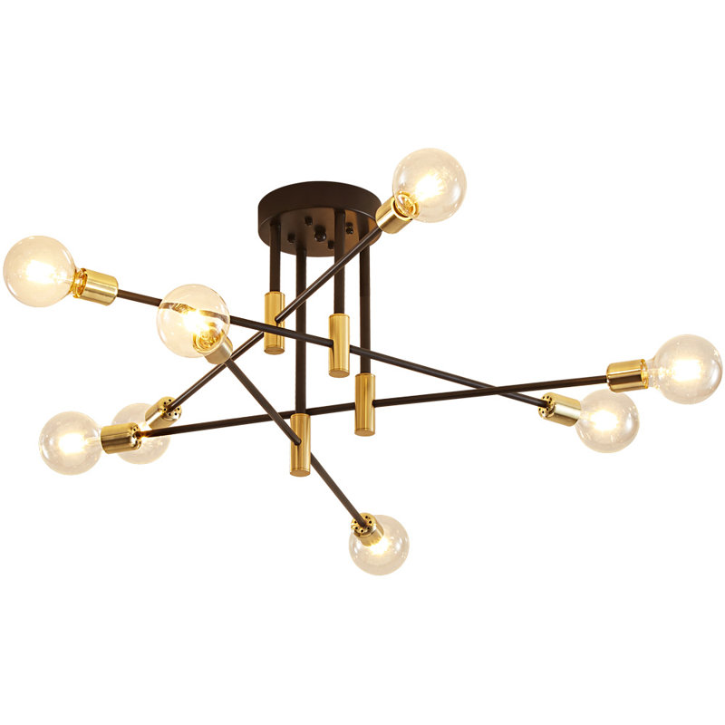 Aethan 8 - Light Dimmable Sputnik Chandelier Flush Mount