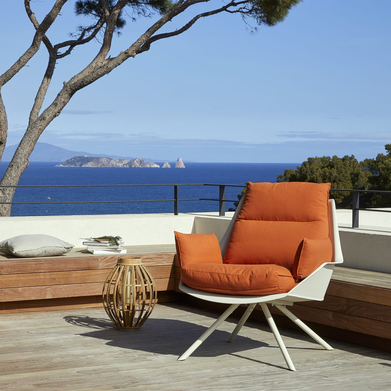 Anou Outdoor Dining Armchair, Greenish Gray