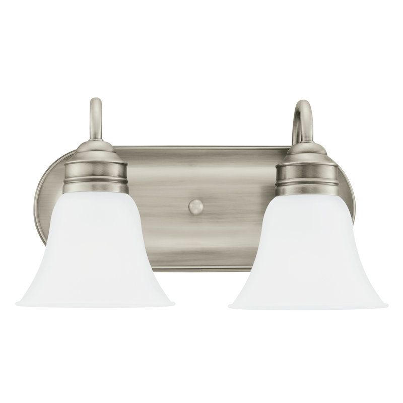 Éclairage de salle de bain à intensité variable 4 lumières Berrera, Nickel ancien brossé