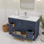 Ensemble de meuble-lavabo simple autoportant 48 po Maya avec plateau en quartz blanc Maya-92871977