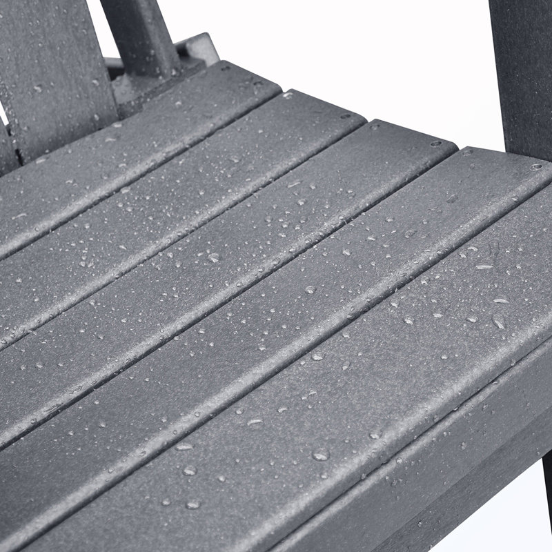 Folding Outdoor Adirondack Chair, Gray